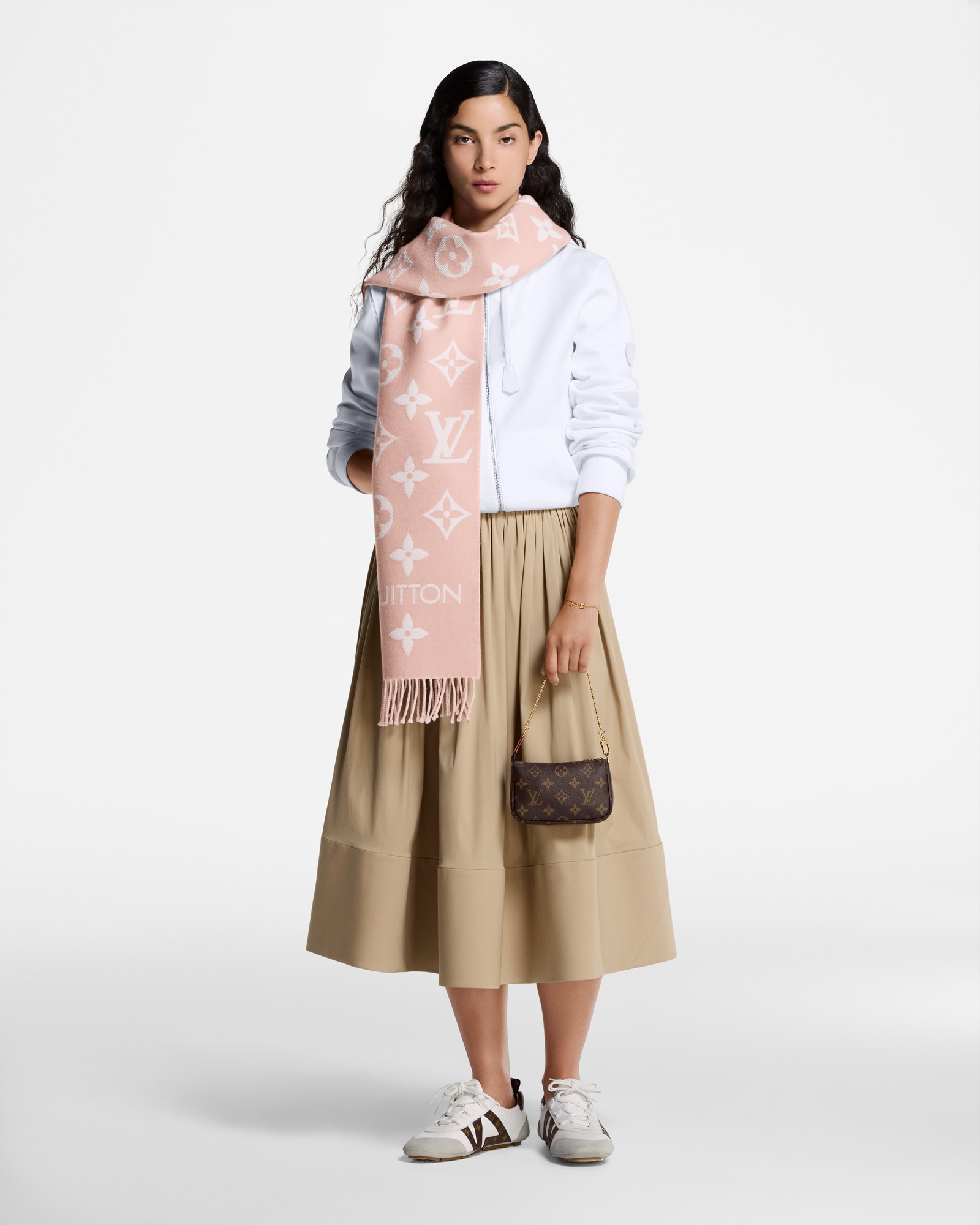 マフラー・LV エセンシャル ベージュローズ LOUIS VUITTON（ルイ・ヴィトン） マフラー・LVエセンシャル ベージュ